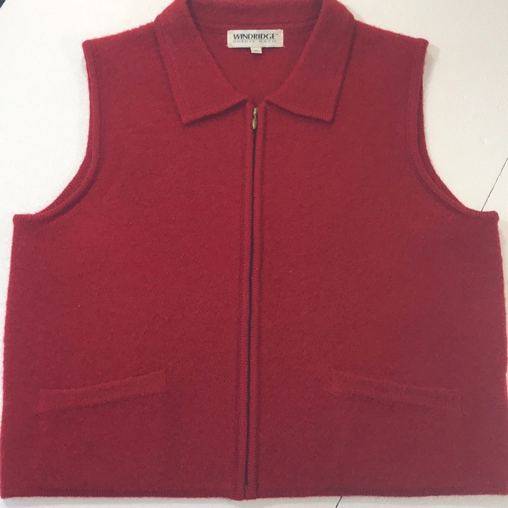Windridge Cheryl Nash 100% Wool Vest Size XL